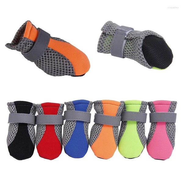 Hundebekleidung Mesh Atmungsaktive Stiefel für kleine Hunde Sommer Reflektierende Welpen Chihuahua Malteser Schuhe Mascotas Supplies Zapatos Perro