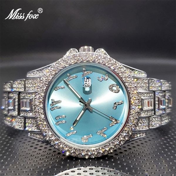 Orologi da polso orologio per la coppia Missfox Luxury Brand Orologi per amante Drop Auto Data Relogio Masculino de Luxo 231220