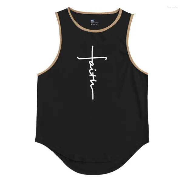 Regata masculina marca ginásio stringer topo dos homens roupas de musculação secagem rápida sem mangas camisa homem colete de fitness singlet sportwear tanktop