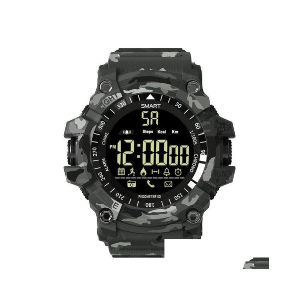 Smartwatches EX16 Plus Uhr Männer Sport Armbanduhr 5ATM Wasserdicht Aktivität Tracker Bluetooth Schrittzähler Armband für Android IOS Pho Dh4Ez