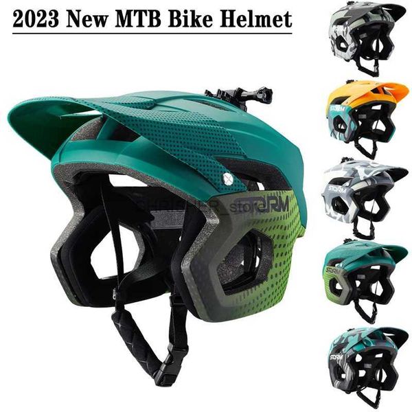 Capacetes de escalada STORM MTB Capacete de bicicleta 2023 Novos esportes radicais Todo o terreno Mountain Cycling Capacete Equitação Cross Country Peças de esportes ao ar livre