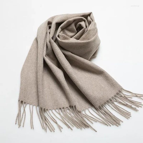 Sciarpe Sciarpa in puro cashmere per uomini e donne Autunno Inverno Piccolo fazzoletto da collo double face spesso