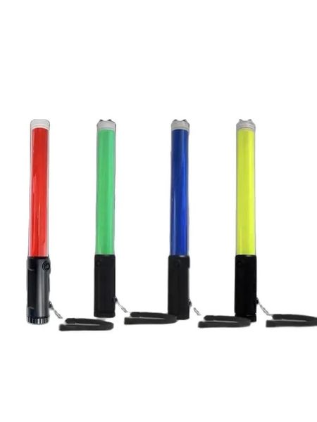 360 mm Semaforo Bastone Controllo antincendio Asta fluorescente LED Bastone di comando per la sicurezza della polizia Bacchetta per la sicurezza stradale