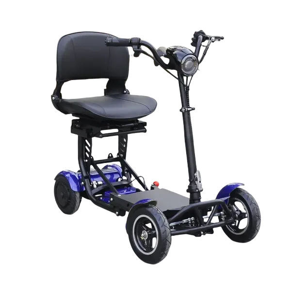 Scooter de mobilidade dobrável de 10 polegadas Novo estilo 36v500w Motor duplo Scooter elétrico de 4 rodas para o Big Breast Brest Removable Removível