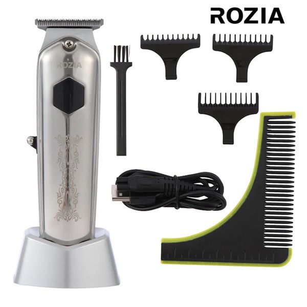 ROZIA USB перезаряжаемый триммер для волос, машинка для стрижки волос с ЖК-дисплеем, машинка для стрижки волос, бороды для мужчин, инструмент для укладки волос, 231220