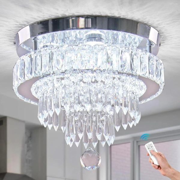 Avizeler Chandelier 11.8 '' Modern Yarı Floş Montaj Tavan Işık Fikstür Yatak Odaları İçin Led Yemek Odası Giriş Yolu Yaşıyor