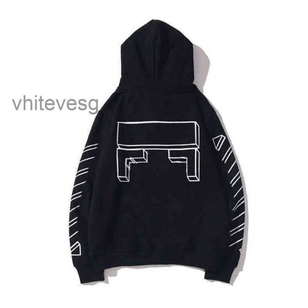 Stil modaya uygun moda kazak boyalı ok karga şerit gevşek kapşonlu erkek ve kadın tişörtleri beyaz sıcak bayan tasarımcılar harfi ile hoodies 5vf7