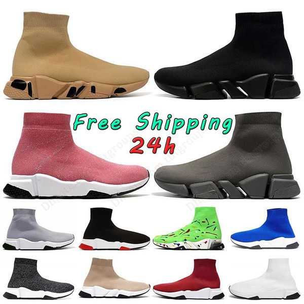 balenciaga sock shoes balencaigas uomo donne designer scarpe balenciaga's balenciagaa balenciga socks shoe speed trainer 2.0  black boots vintage beige 【code ：L】 sneakers scarpe