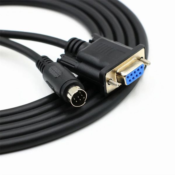 Fanyi FLEXEM tela sensível ao toque homem-máquina e cabo de comunicação Mitsubishi FX PLC pino MD8 para cabo de conexão RS422 de 9 furos