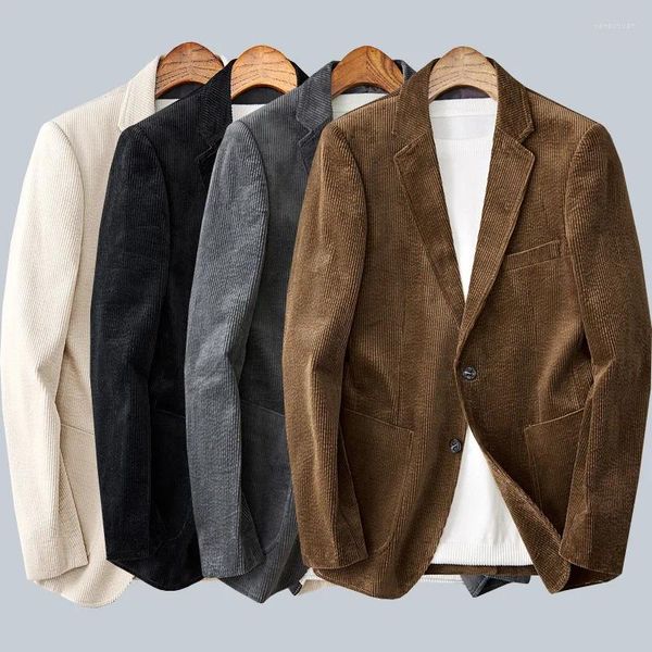 Abiti da uomo Moda di alta qualità Tutto Casual Bello Business Abito di velluto a coste Giacca di cotone spessa Blazer M-5XL