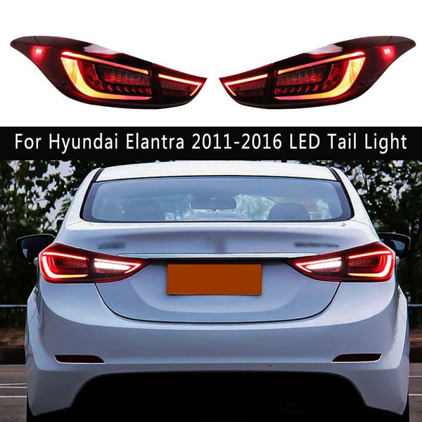 Für Hyundai Elantra 11-16 LED Rücklicht Dynamische Streamer Blinker Anzeige Hinten Lampe Lauf Parkplatz Umge Nebel lichter