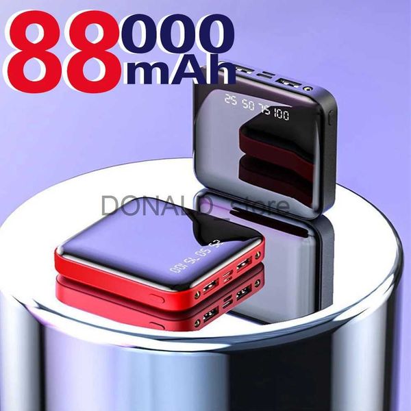 Handy-Powerbanks 80000 mAh Power Bank Ultradünnes tragbares Ladegerät für iPhone 13 14 15 Xiaomi Samsung Huawei Externer Akku 80000 mAh PowerBank J231220