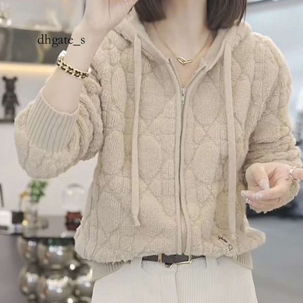 Isabel Marant Jacquard europeo addensato con cappuccio da donna nel 2023 Giacca maglione versatile autunno alla moda e stile pigro