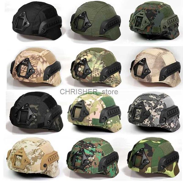 Capacetes de escalada Capa de capacete tático Airsoft Paintball Wargame CS Camuflagem Capacete militar do exército Acessórios de tecido Equipamento tático ao ar livre