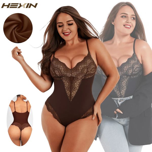 Shapewear bodysuits fajas colombianas kadın dantel karın kontrol tanga vücut şekillendirici v boyun arkasız tank üstleri zayıflama iç çamaşırı 231220