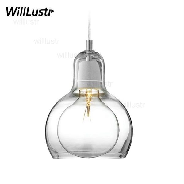 Mega Bulb SR2 lampada a sospensione lampada a sospensione moderna e tradizionale illuminazione in vetro ambrato fumé chiaro ristorante sala da pranzo li2690