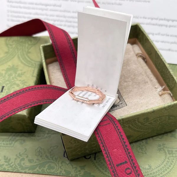 Anelli di design di lusso per donna uomo tendenza moda marchio anello in oro rosa coppia argento sterling nuovo stile regalo di festa Personalizzato buono5