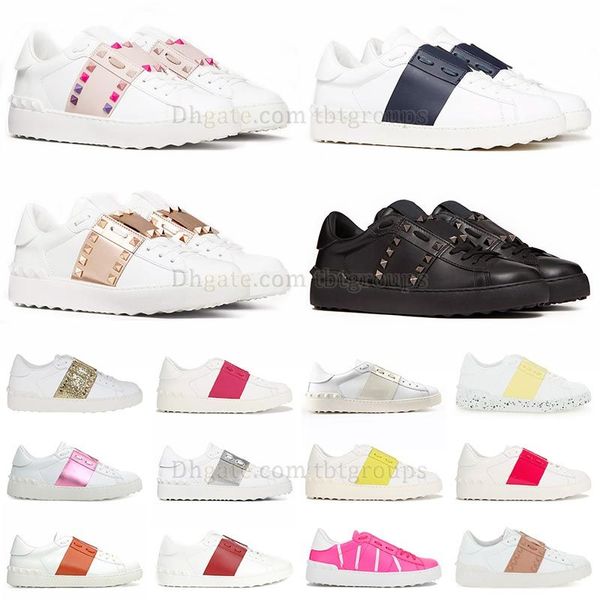 Luxuriöse flache Valentines-Sneakers mit offenen Zehen, Plateauschuhe, Schwarz, Weiß, Orange, Blau, Denimblau, für Herren und Damen, mehrfarbige Gummi-Designer-Loafer, plattenförmige Pumps