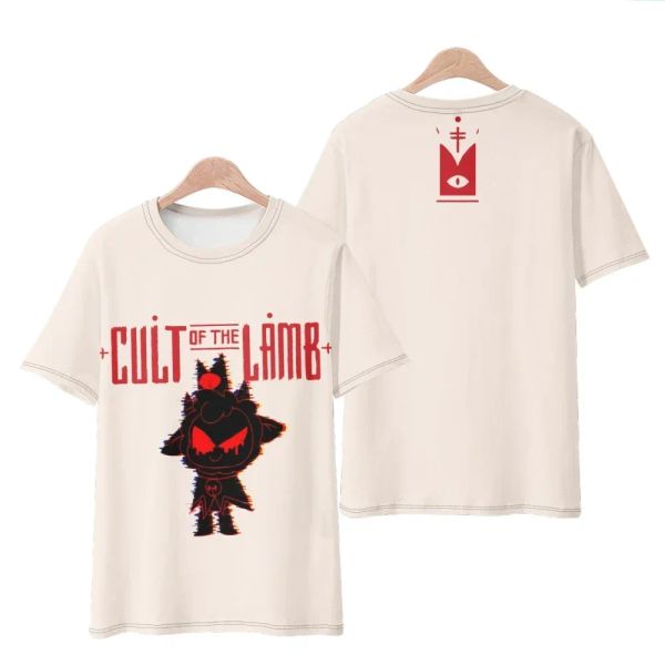 Game Cult of The Lamb T-Shirt Cartoon T-Shirts für Jungen Mädchen T-Shirt Kinderkleidung Kinderkleidung Grafik T-Shirts Kostüm