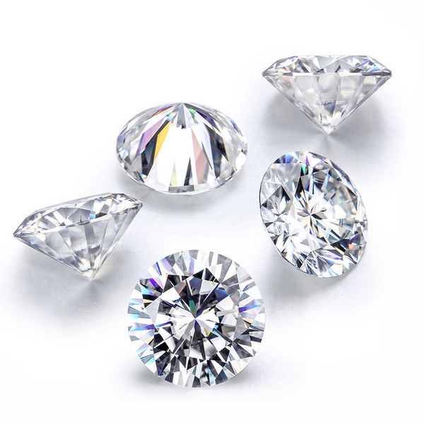 Grande diamante solto, 1CT-7CT Moissanite pedra solta D incolor brilhante corte redondo VVS1 pedras preciosas para pingente anel brinco brinco fabricação de joias, com certificado