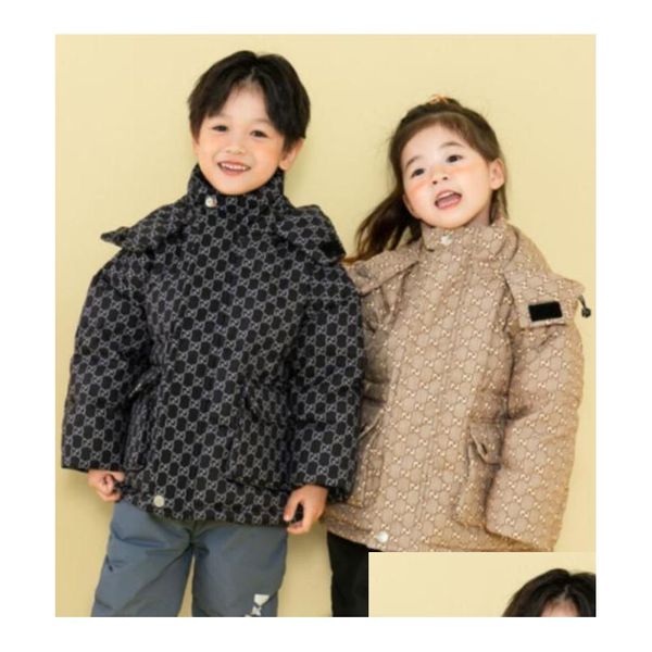 Giacche invernali per bambini Designer Piumino Ragazzo Ragazza Ricamo Piumino Cappotto per bambini Consegna in consegna Abbigliamento premaman per bambini Capispalla Dhsom