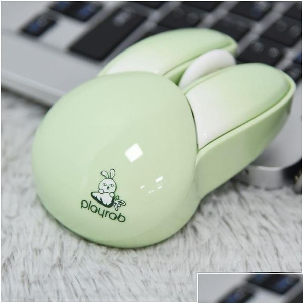 Мышь Mofii Skyscraper M6 Rabbit Fairy Mouse Wireless 2.4G Office Mini Hare Animal Year Creative Cartoon Bunny Drop Delivery Computer Dhneg