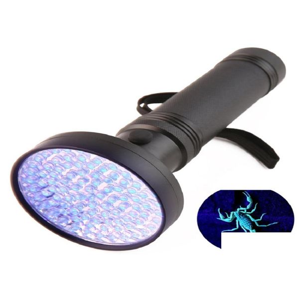 Torce elettriche Torce Luce UV di alta qualità 100 LED Torcia Torcia Lampada Sicurezza Traviolet Rilevamento Vv6913142986 Drop Delivery Sports O Dhnos