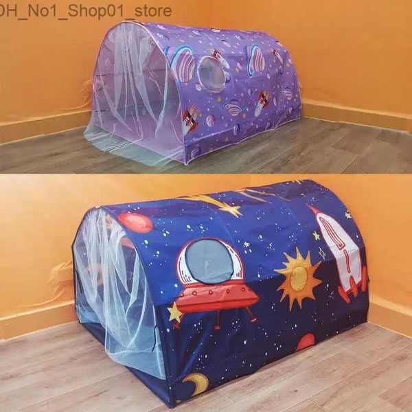 Tende giocattolo per bambini tende a letti a zanzara baldacchino per bambini letto pieghevole tenda bloccante della luce spaziosa tenda da letto da sogno per il compleanno di Natale q231220