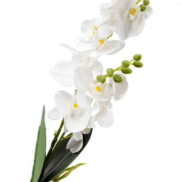 Dekorative Blumen, langlebige künstliche Schmetterlingsorchidee, 12 Köpfe, gefälschte Mottenorchideen, Kunststoff für Brautsträuße, Heimdekorationen