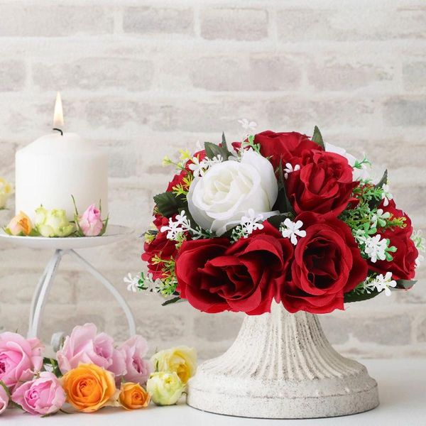 Dekorative Blumen Hochzeit Künstliche Kugeln für Tafelaufsätze Rose Badezimmerdekorationen Dekorieren Sie Blumenstraußstiele Fake