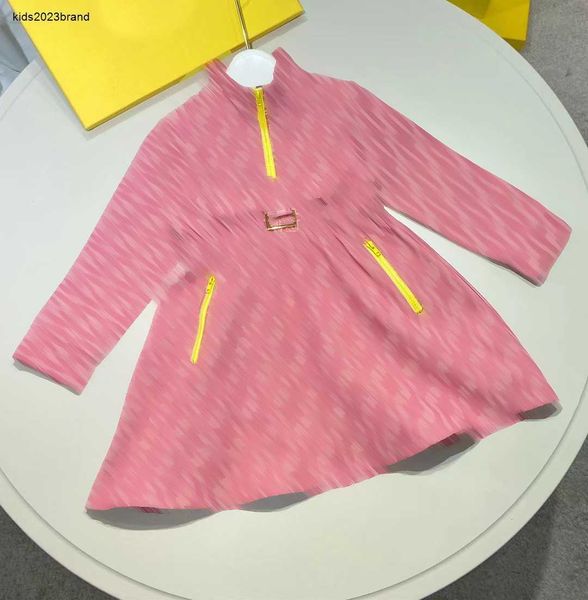 Neues Mädchenkleid Taillendesign Kinderkleider Größe 110-160 Langsamen Baby Designer Rock Halbzahn-Kleinkind Kleid Dez. 10. Dezember