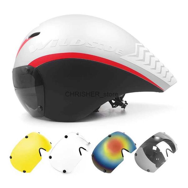 Caschi da arrampicata Casco da ciclismo TT Occhiali da vista Triathlon Tri Aero Casco da bici da strada Timetrial Race Casco da bicicletta Uomo Casco Ciclismo Accessori