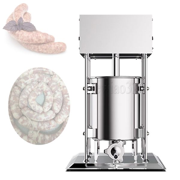 Máquina de enchimento automática vertical para salsichas, 10-25l, processadores de alimentos, acessórios de cozinha, eletrodomésticos para cachorro-quente