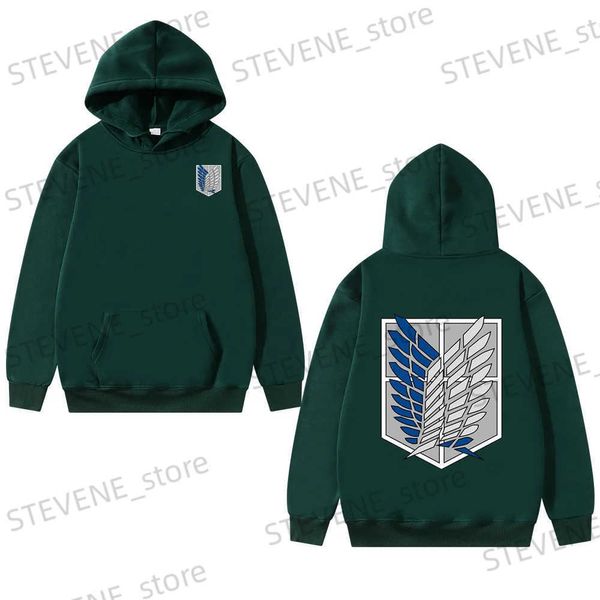 Felpe con cappuccio da uomo 2020 Attack on Titan Giacca di jeans Scout Regiment Cosplay Autunno Eren Jager Felpa con cappuccio Outwear Cappotto T231220