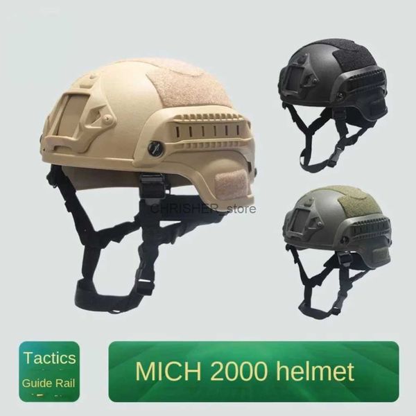 Capacetes de escalada Capacete Tático MICH2000 Capacete Tático Masculino Proteção para Esportes ao Ar Livre Pessoa Real Equipamento CS Capacete de Equipamentos de Proteção