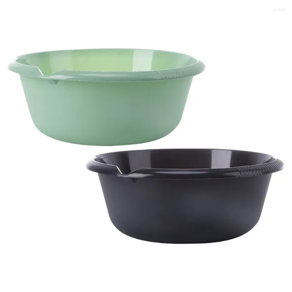 Set di accessori da bagno 2 pezzi Lavabo in plastica Pulizia del viso Ciotola rotonda per piatti Lavello da cucina Frutta per vestiti Bagno grande