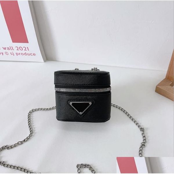 El çantaları tasarımcı çocuk üçgen kova moda çocuklar bir goder çanta kızlar kafes crossbody çanta bayan mini çanta şeker drop d dhwvi