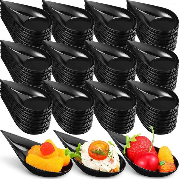 Plakalar 20pcs Plastik Gözyaşı Damla Meze Kaşık Tatma Kaşık Asya Tatlı Yemek Servis Kupa Mini