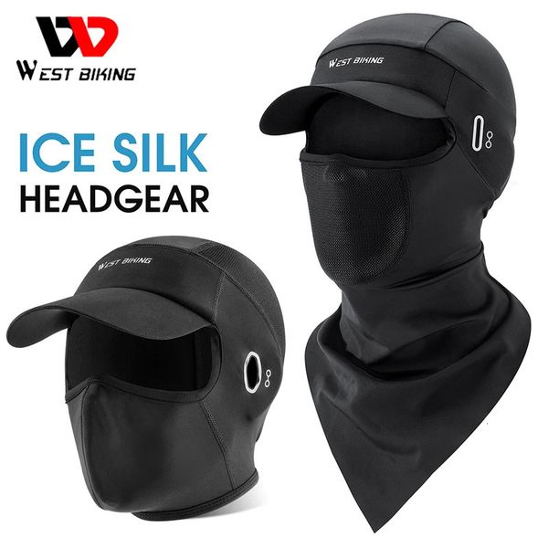 Westbiking mit Bim Herren Damen Balaclava Anti-UV Cool Motorrad Helm Vollgesichts Cap Cycling Maske Sonnenschutz Fischerhut 231220