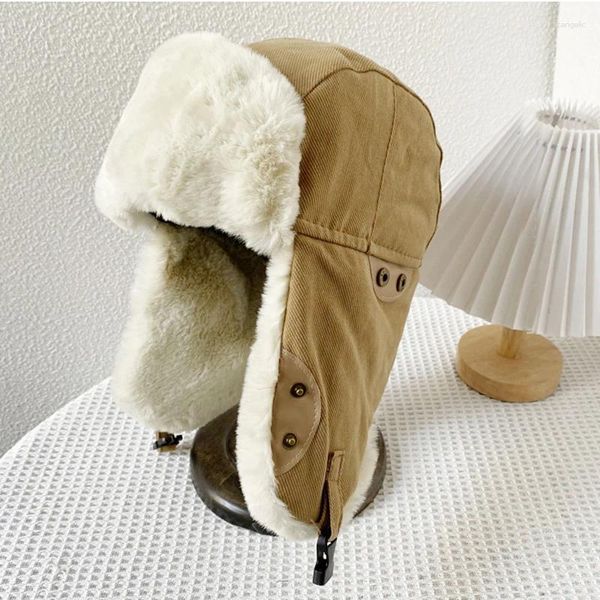 Bola bonés 2023 ins inverno quente equitação gorro ruso hombre ushanka com proteção de ouvido russo czapki zimowe damski bombardeiro chapéus para homens