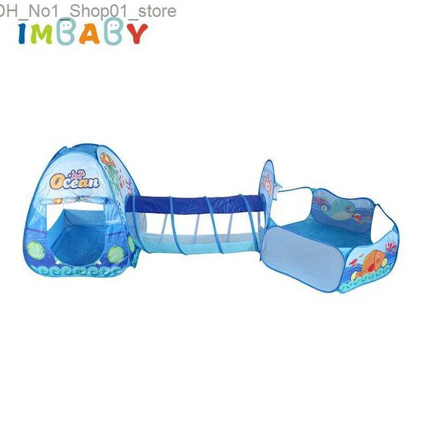 Tende giocattolo 3in1 tenda per bambini pieghevole pieghevole da gioco per bambini per bambini palline per interni per piscina a secco con giochi di tunnel in poliestere per Kid Q231220