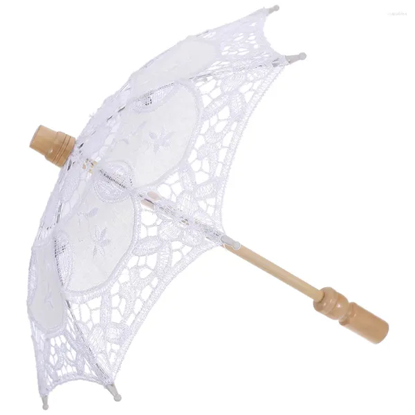 Guarda-chuvas guarda-chuva de renda para festa de chá casamento po prop noiva pografia meninas mulheres chuva