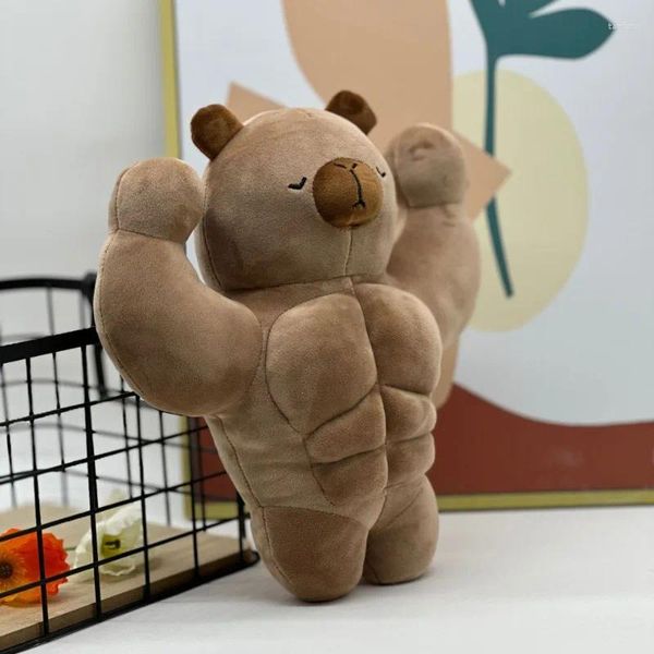 Travesseiro Ins Fun Original Plush Muscle Bear Forte Bonito para Presentes de Aniversário das Crianças Almofadas de Sofá