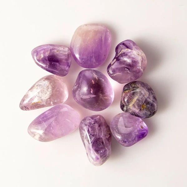 Dekorative Figuren, 1/4 Pfund, getrommelte Maraba-Amethyst-Edelsteinkristalle, 5–15 Steine, Edelsteinproben