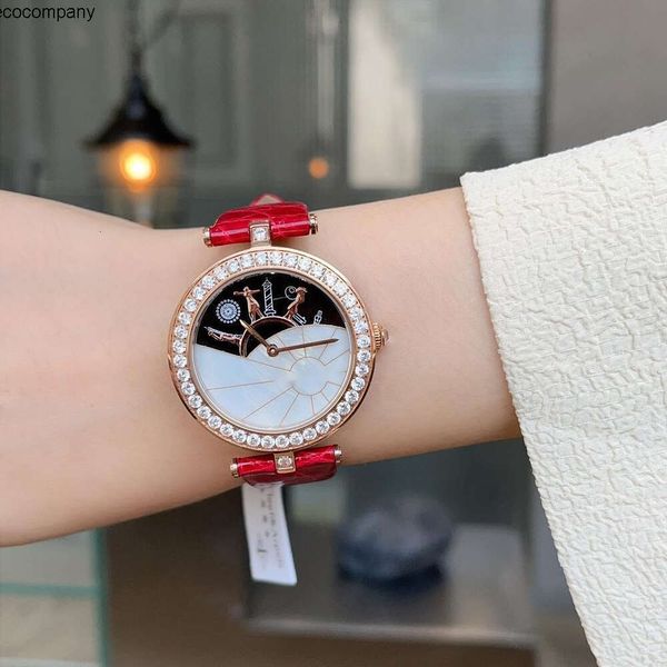 Quadrifoglio con diamanti va Van Designer Fashion Luxury Cleefly Orologio da donna causale Nuovo orologio da donna intarsiato con diamanti minimalista Montre De Luxe V8PQ C9F6