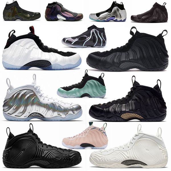 Foamposite One Outdoor Mulheres Basquete Espuma Sapatos Chão Womens Penny Hardaway Pure Platinum Branco Galaxy Paticle Bege Pure Shattered Backboard Trainer Sneakers