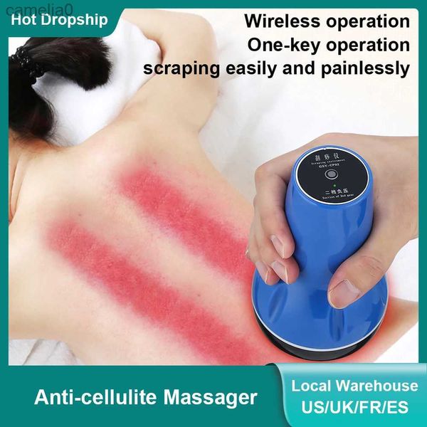 Elektrische Massagegeräte Anti-Cellulite-Massagegerät Elektrisches Vakuum-Schröpfen Guasha Heizung Körperverschrottung Saugnäpfe Magnetfeldtherapie Fatburner-MassageL231220