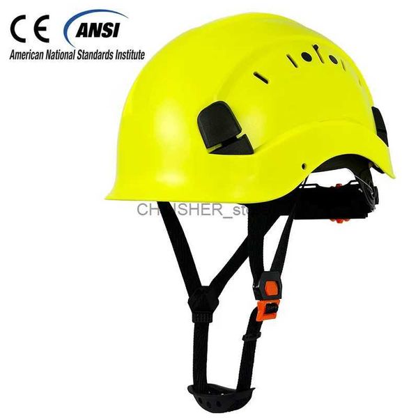 Caschi da arrampicata Casco di sicurezza CE per ingegnere Elmetto protettivo in ABS per uomo Protezione della testa da lavoro industriale ventilata per terremoti all'aperto