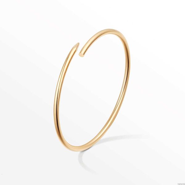 Love Bangl Bangle Edition Piccolo modello alto Bracciali per unghie sottili Braccialetti per donne Uomini Aaa Cubic Zirconia 316l Acciaio al titanio Designer di gioielli Design di lusso