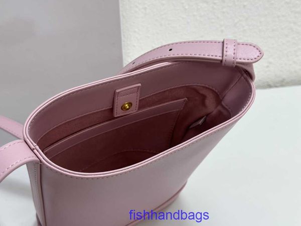 Original-Tragetaschen Online-Shop Rindsleder Arc de Pink Bucket Bag Damen Lässige große vielseitige One-Shoulder-Tasche mit echtem Logo